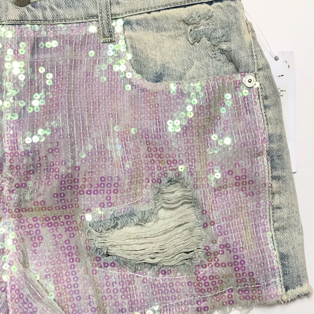 Sunset + Spring mermaid sequin shorts, sz 27